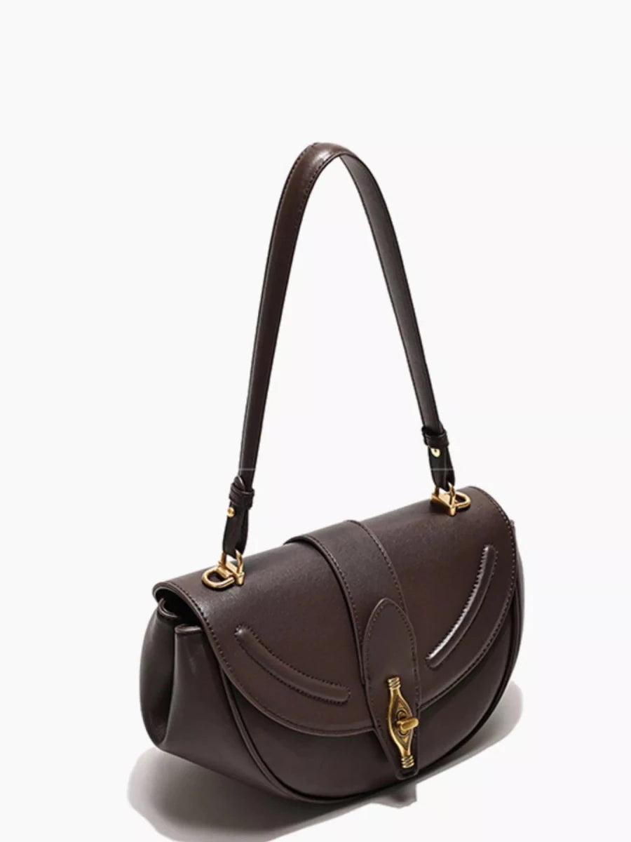 Vintage Saddle Shoulder Bag - 
