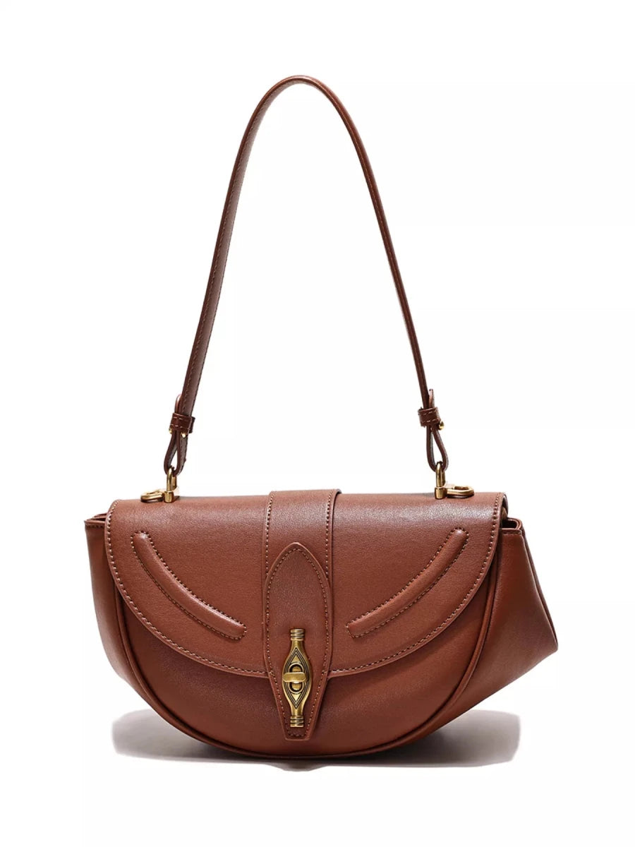 Vintage Saddle Shoulder Bag - 