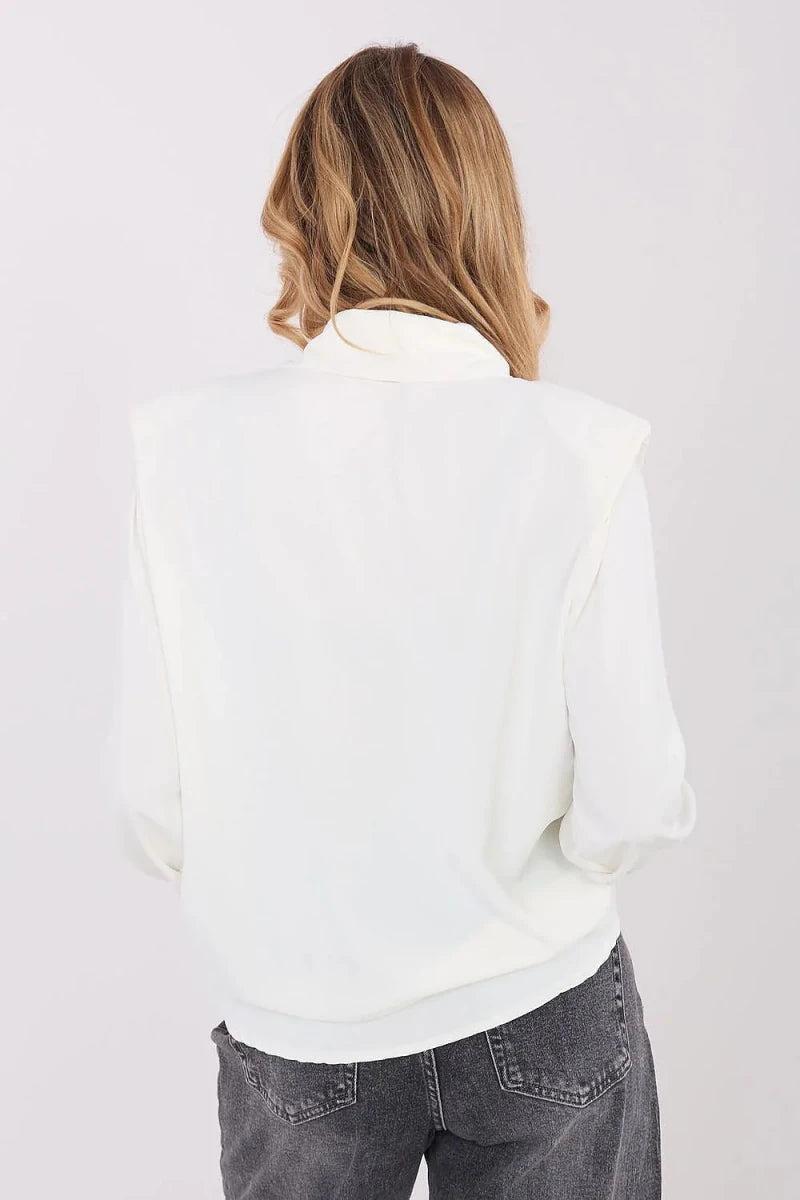Viscose Blend Shirt with Brooch - 