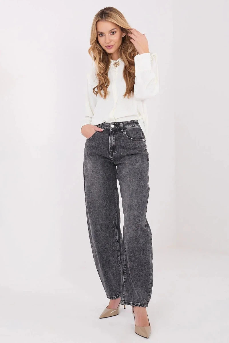 Viscose Blend Shirt with Brooch - 