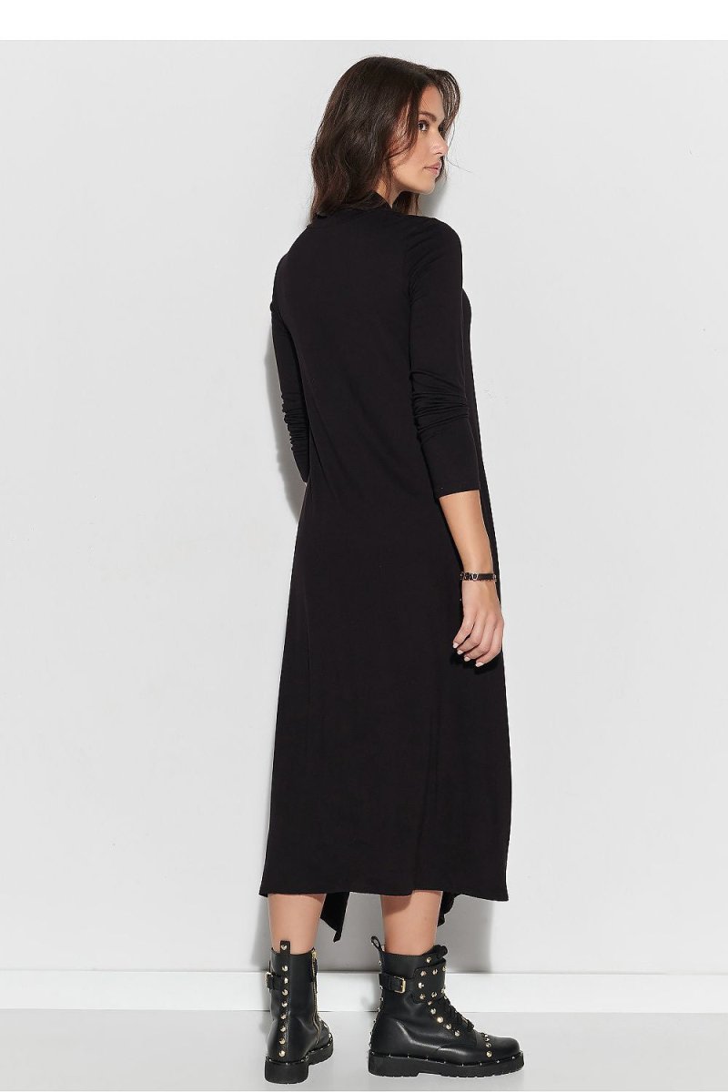Viscose Maxi Dress with Deep Slit - 