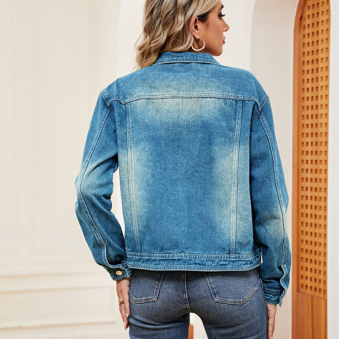 Washed Denim Jacket - Outerwear