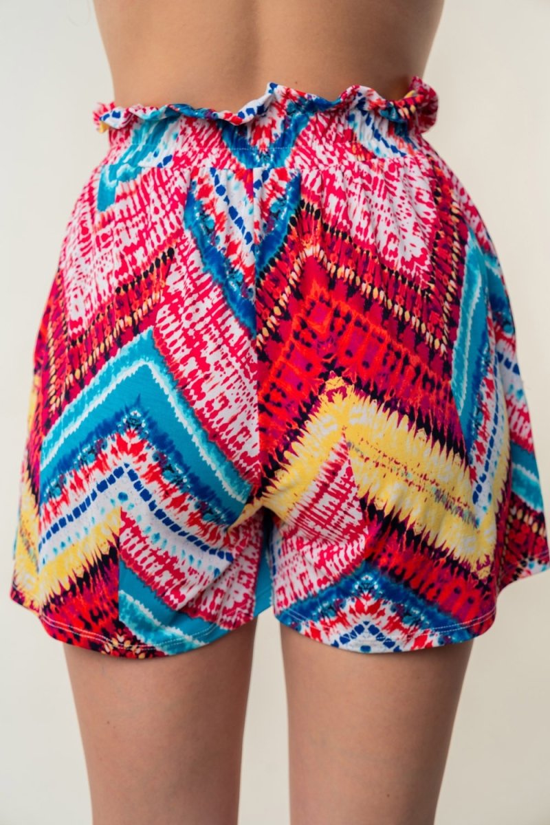White Birch High Waisted Printed Shorts - Bottoms