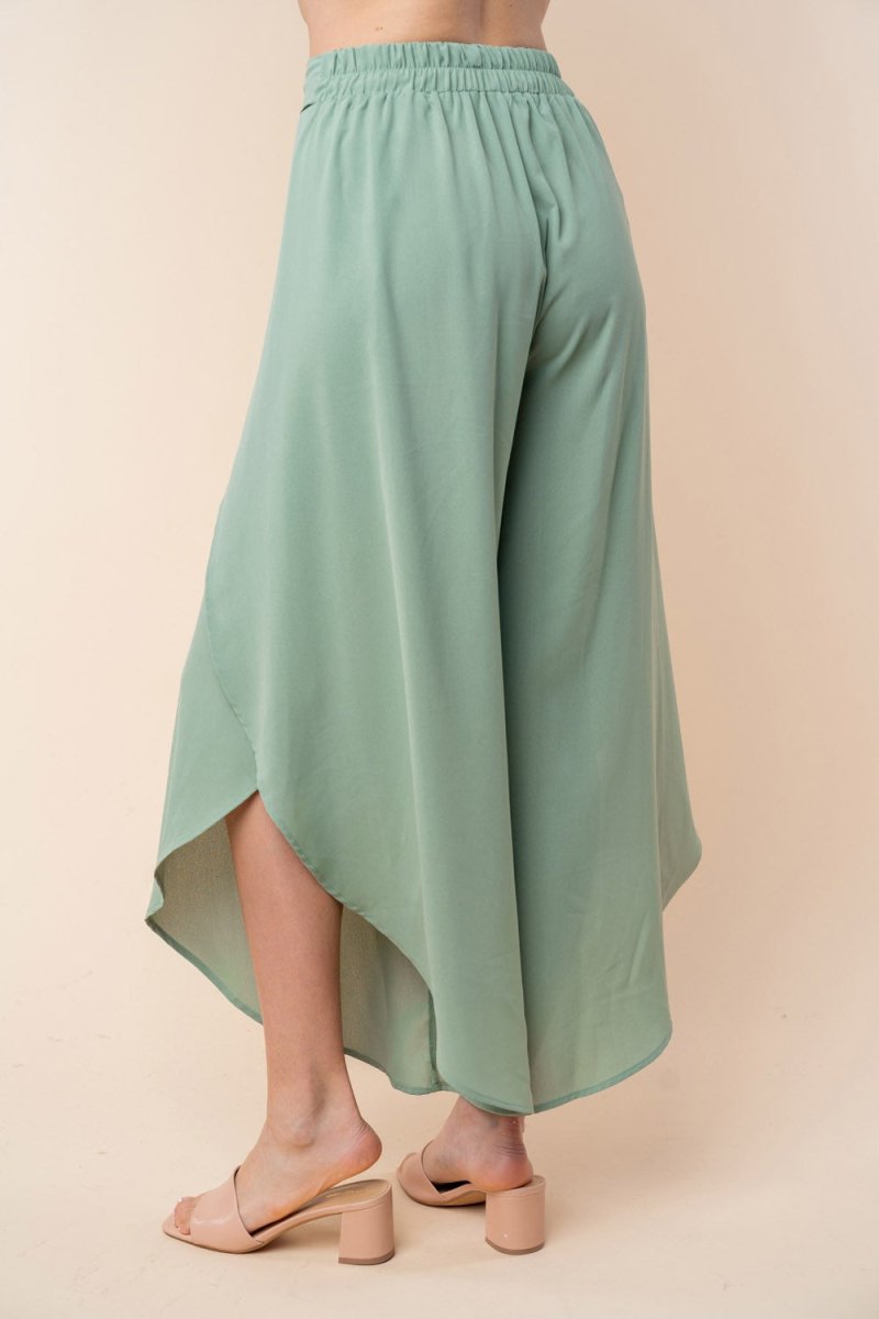 White Birch High Waisted Woven Pants - Bottoms