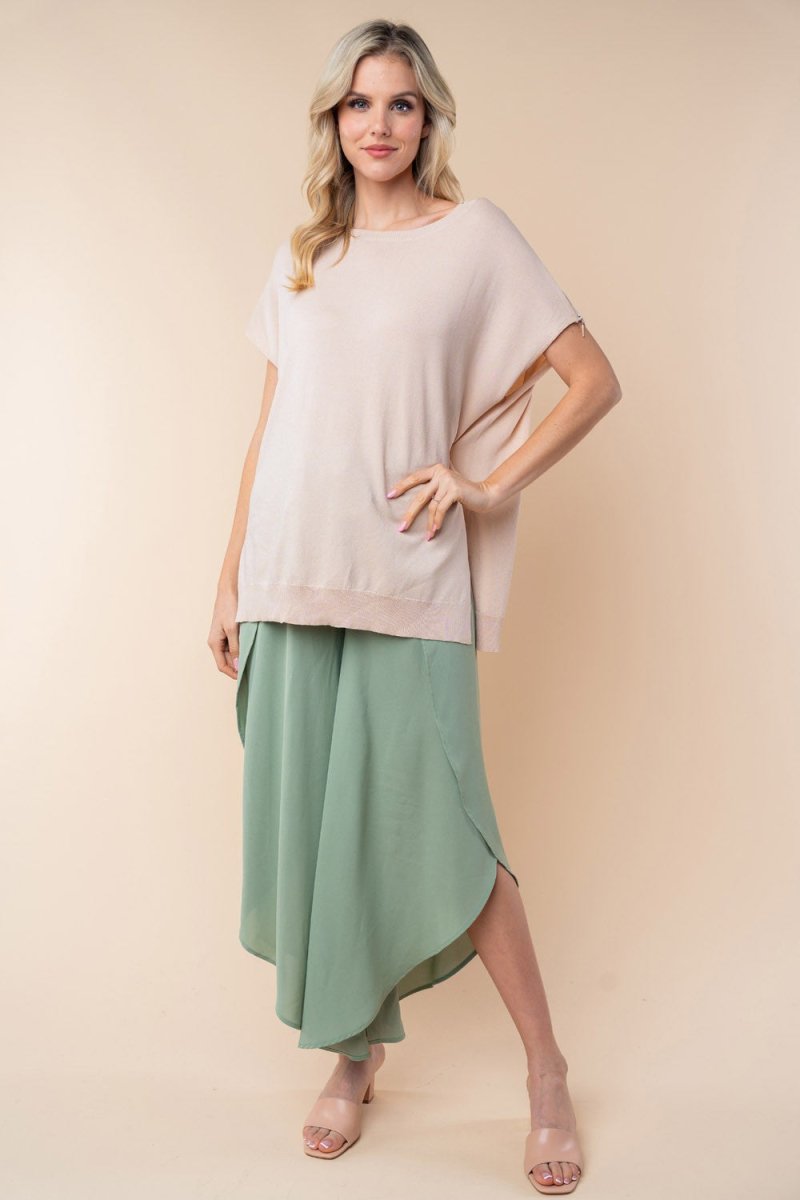 White Birch High Waisted Woven Pants - Bottoms