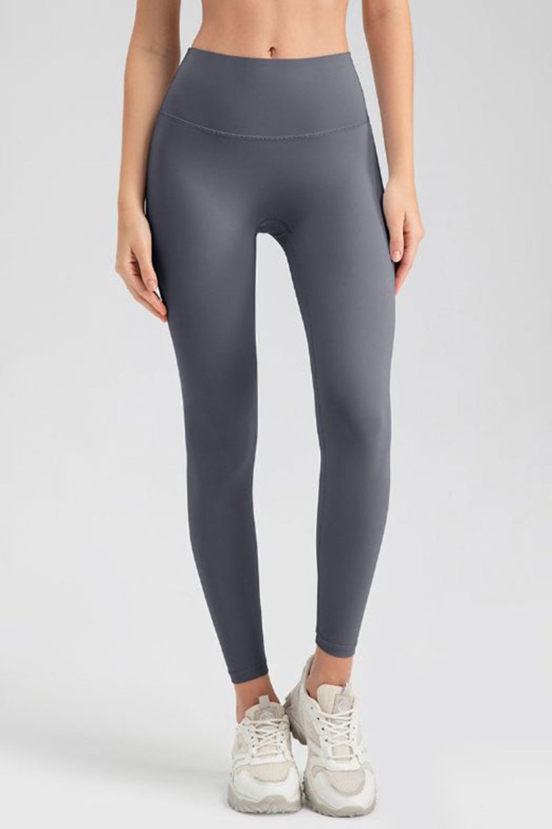 Wide Waistband Sport Leggings - Bottoms
