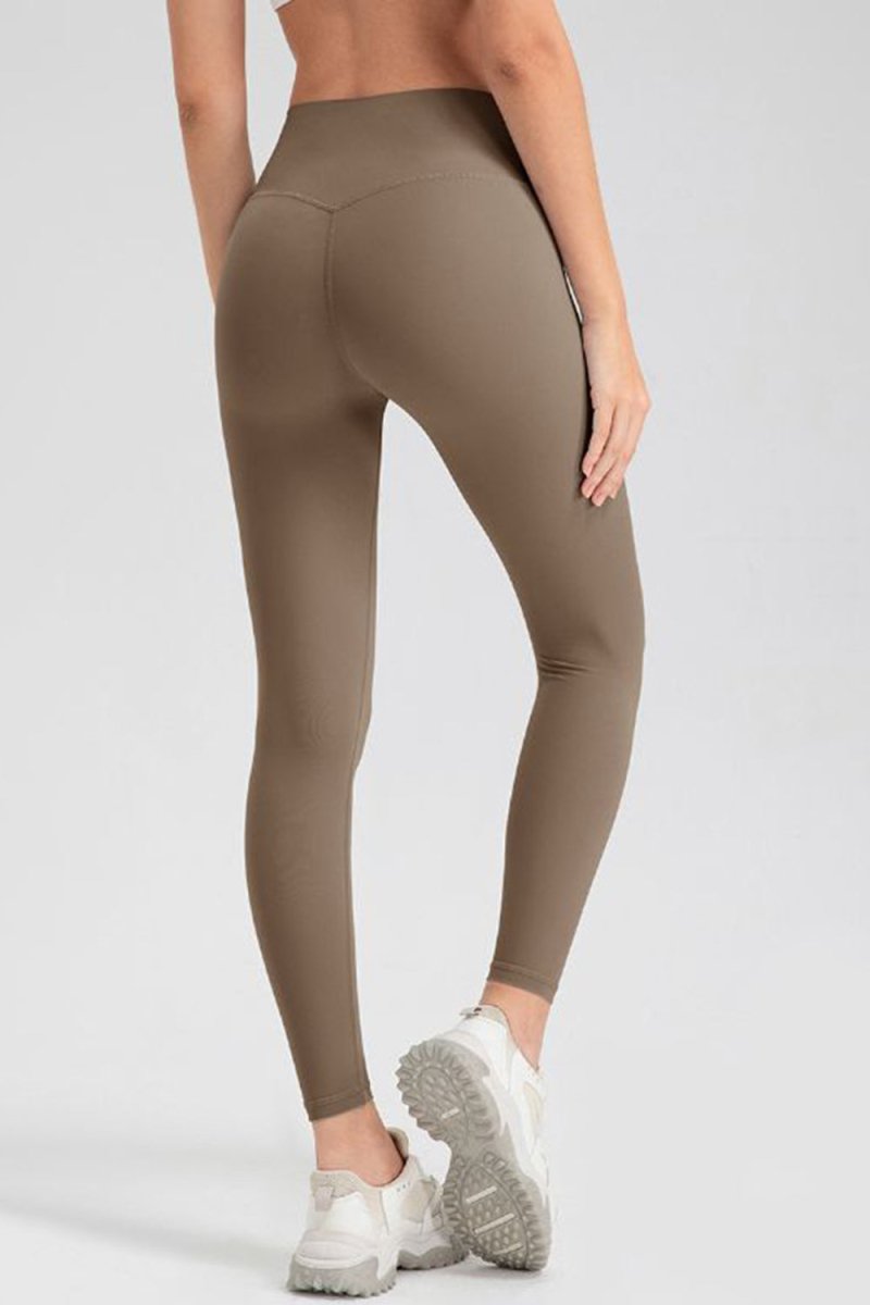 Wide Waistband Sport Leggings - Bottoms