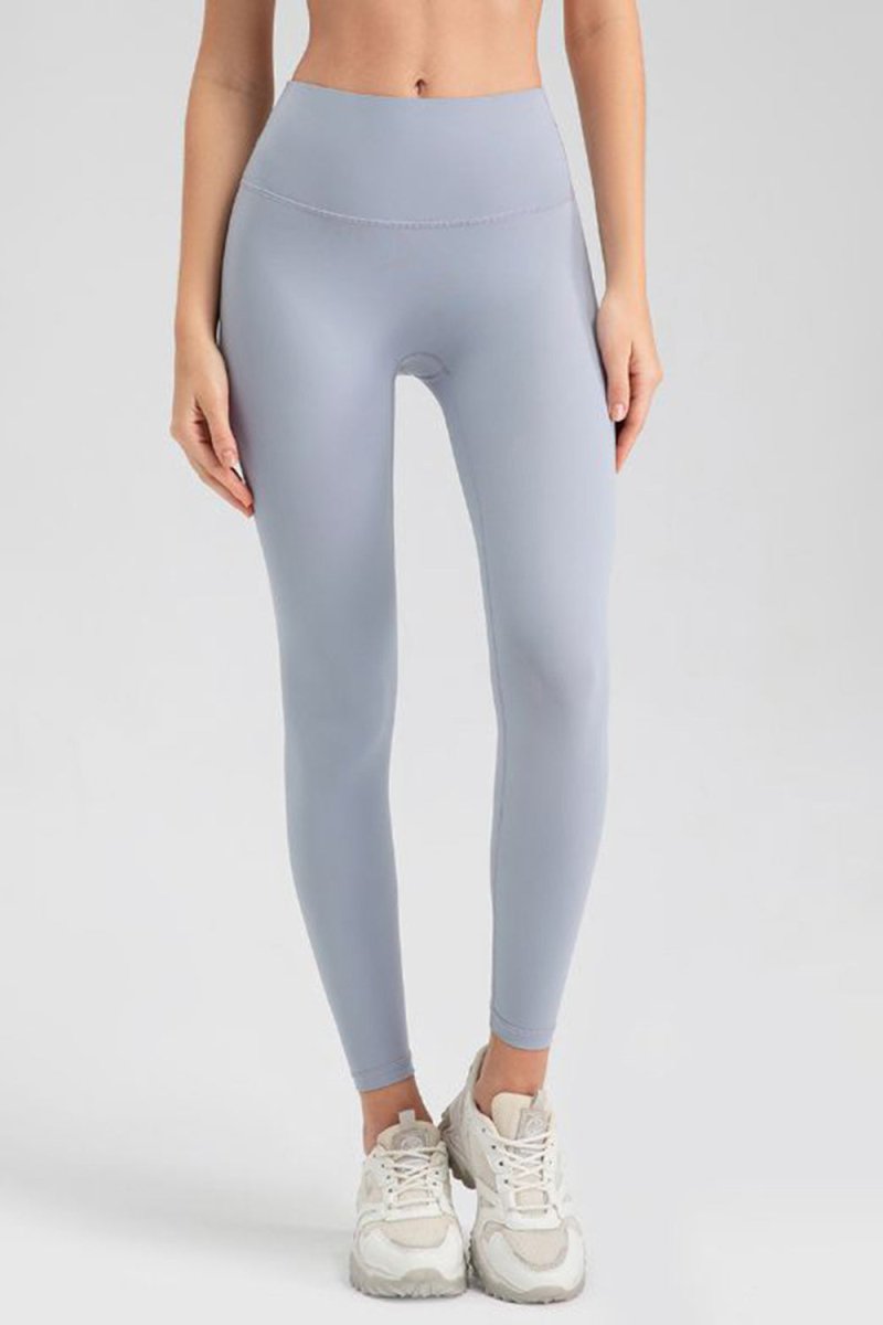 Wide Waistband Sport Leggings - Bottoms