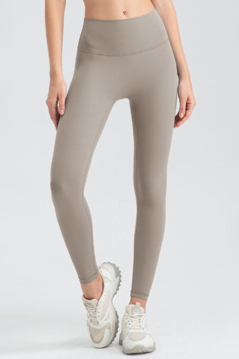 Wide Waistband Sport Leggings - Bottoms