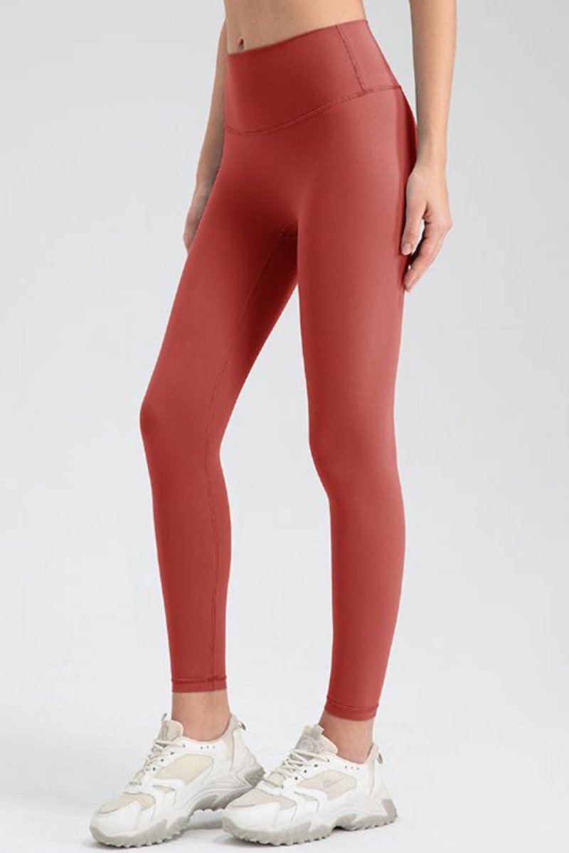 Wide Waistband Sport Leggings - Bottoms