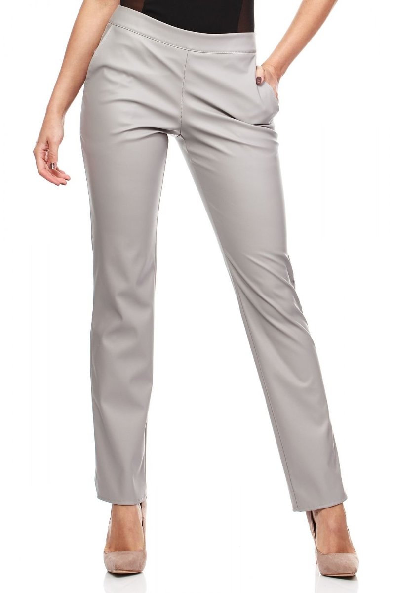 Women Eco - Leather Tube Straight Leg Pants - Bottoms