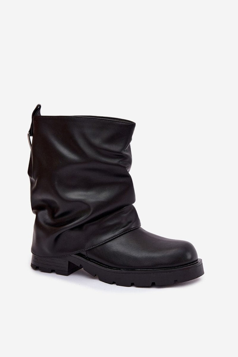 Women's Ankle Boots Flat Heel Eco Leather - 