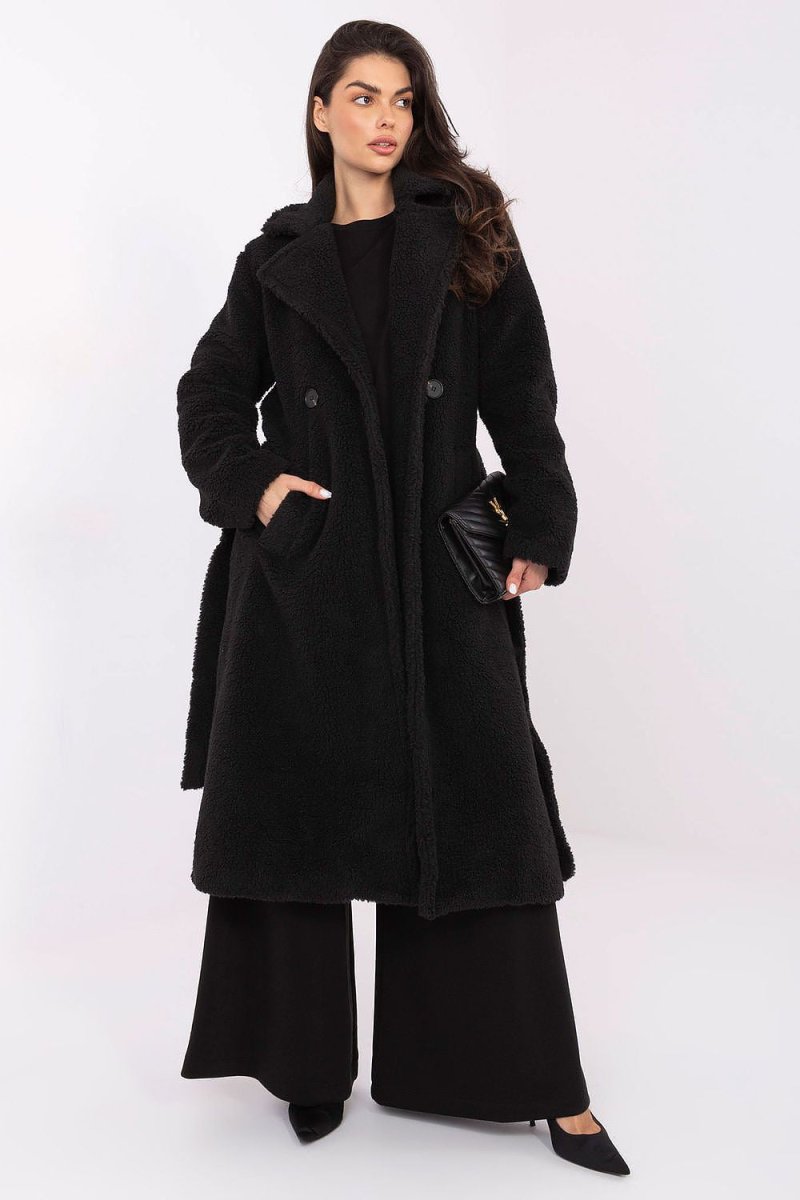 Women's Beige Knee - Length Polyester Coat - 
