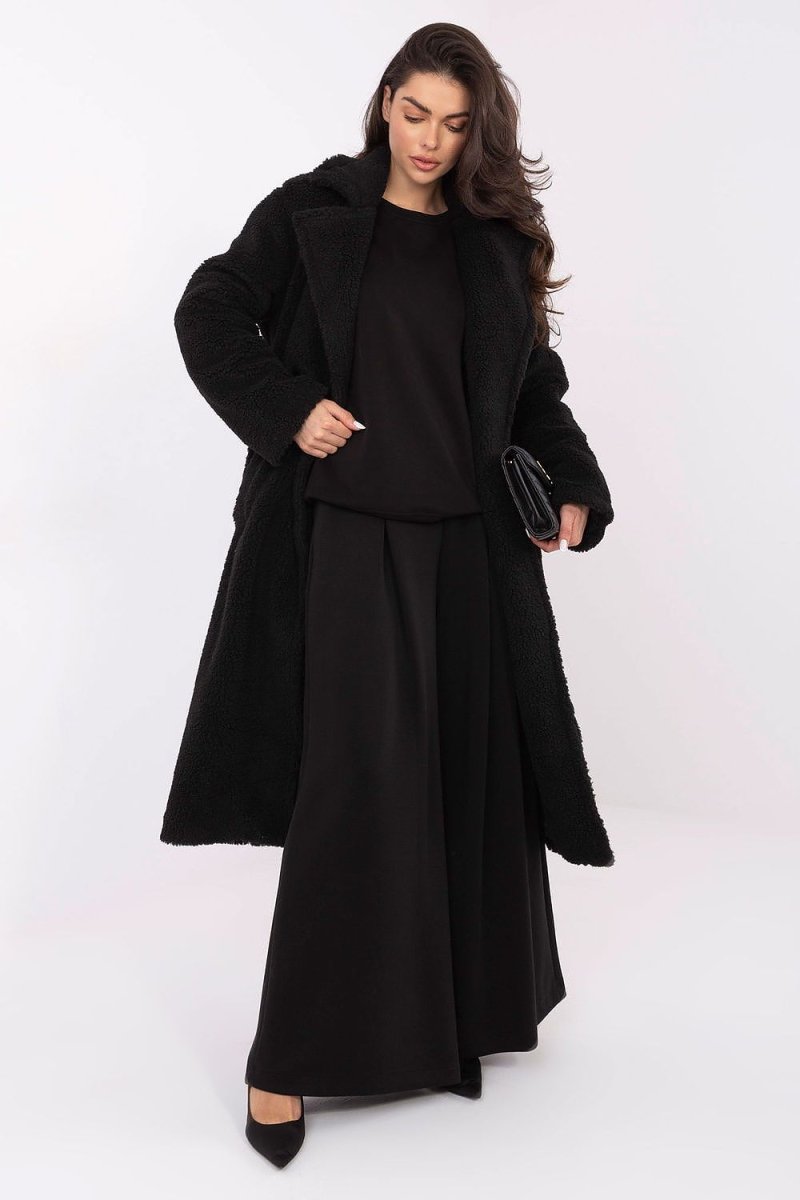 Women's Beige Knee - Length Polyester Coat - 