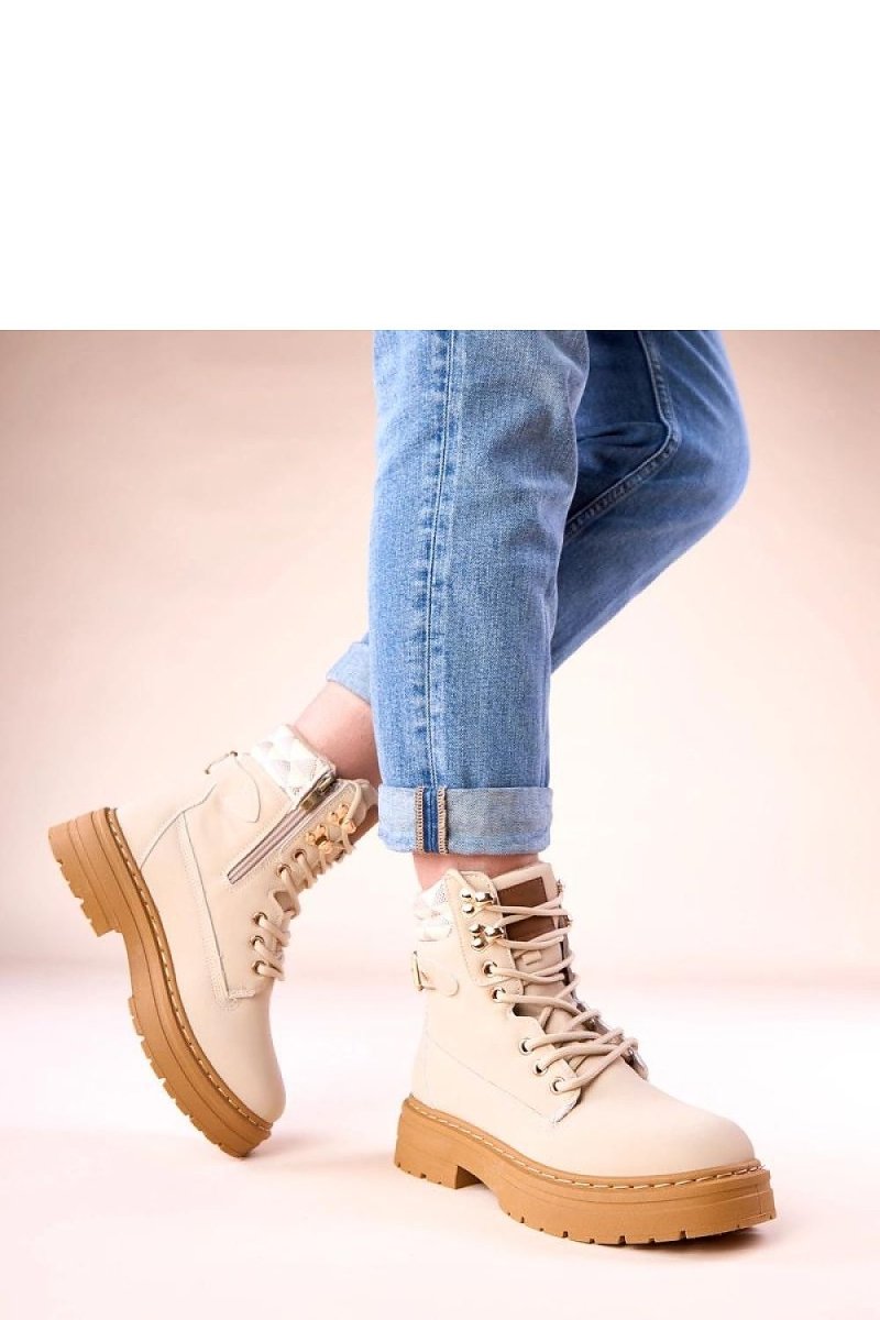 Women's Beige Suede Insulated Trapper Shoes - 