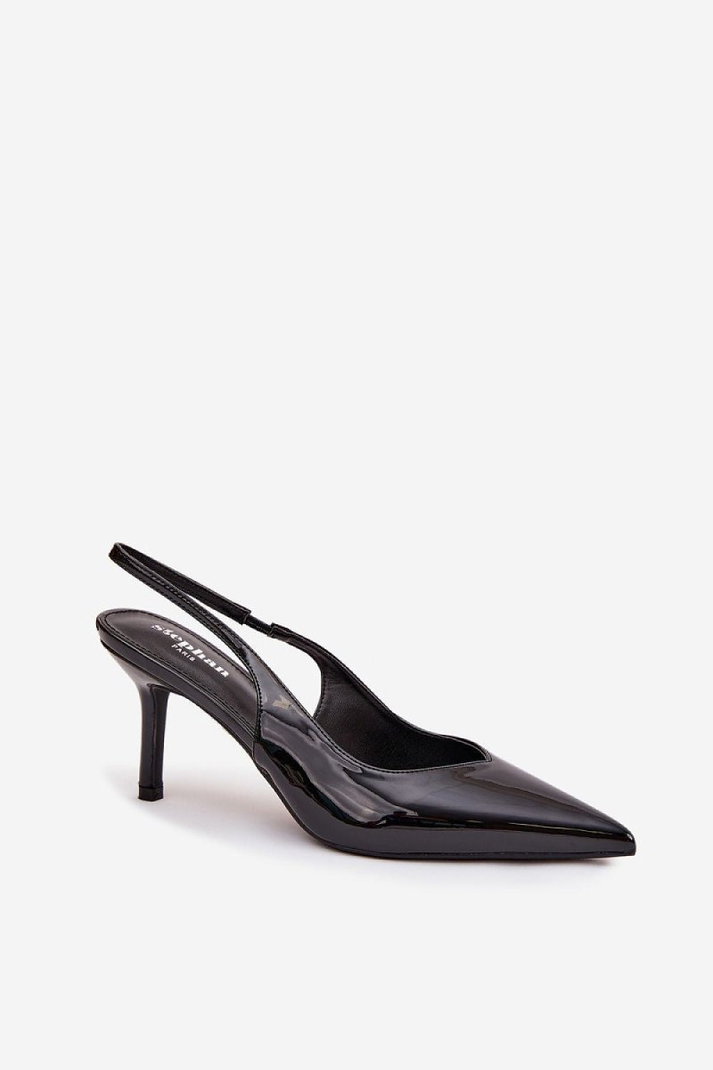 Women's Black & Brown High Heel Pumps - 