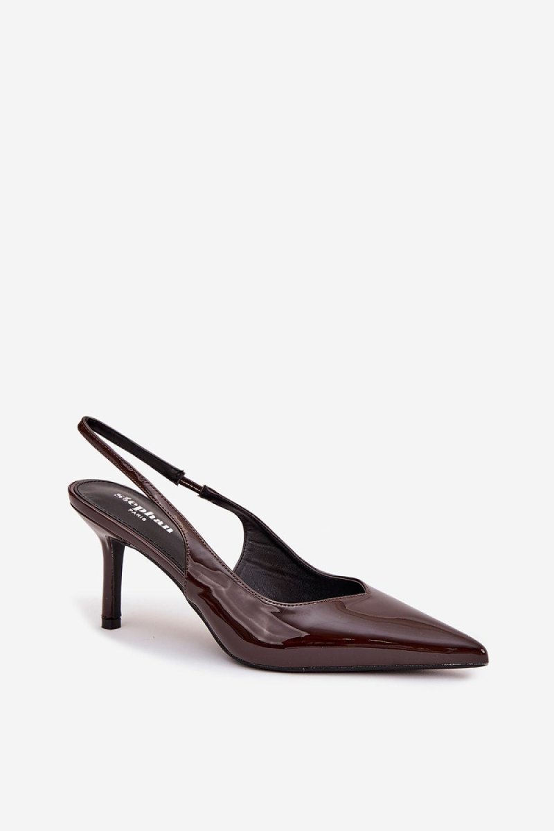 Women's Black & Brown High Heel Pumps - 