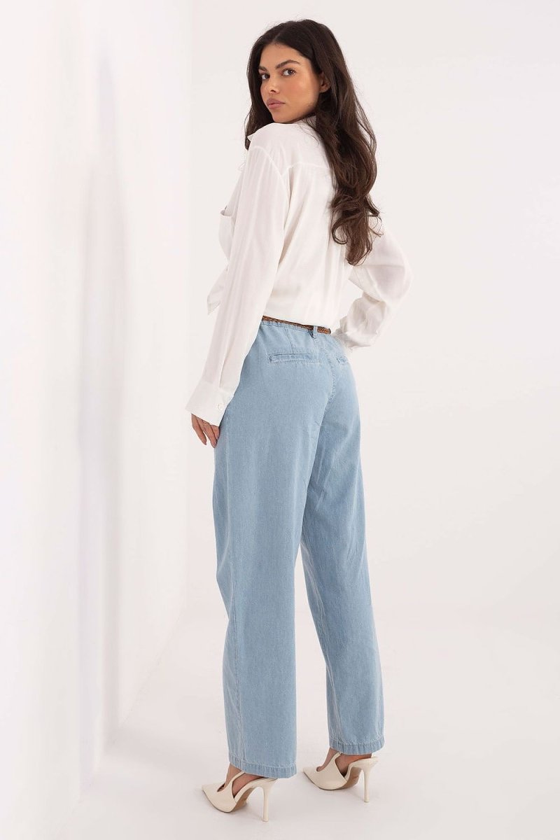 Women's Blue High - Waisted Wide Leg Jeans - 