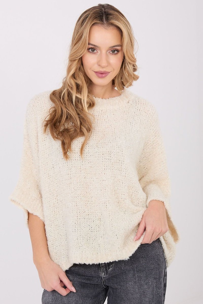 Women's Boucle Sweater - Acrylic Blend - 