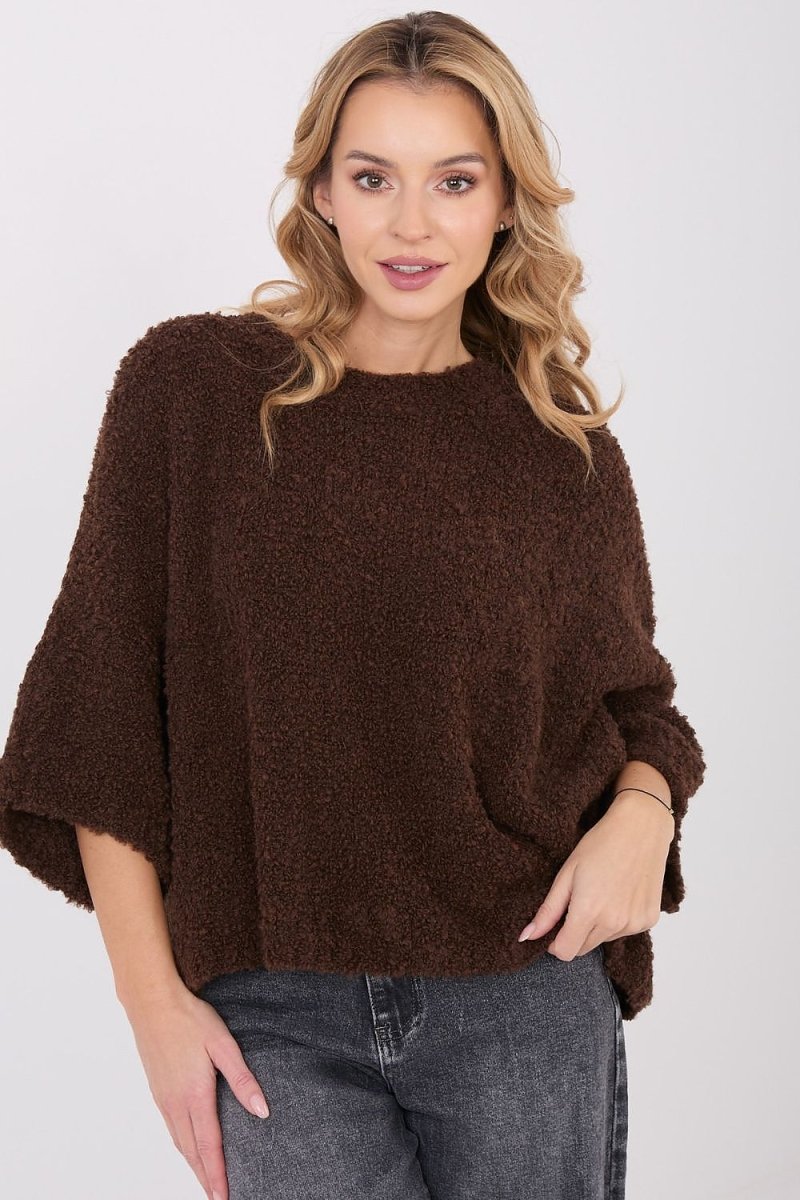 Women's Boucle Sweater - Acrylic Blend - 