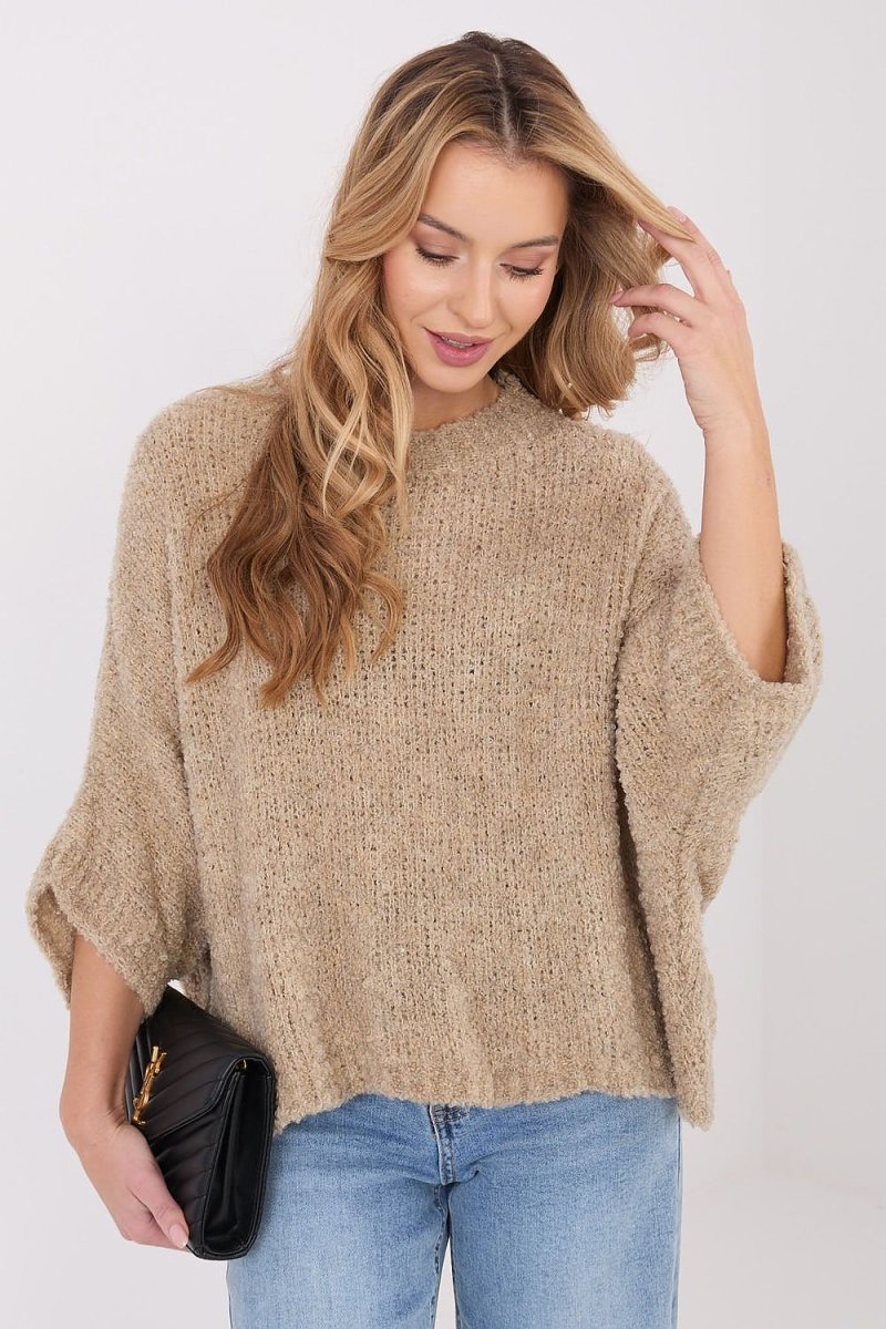 Women's Boucle Sweater - Acrylic Blend - 