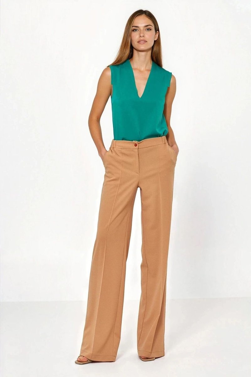 Women's Caramel Loose Cut Trousers - 