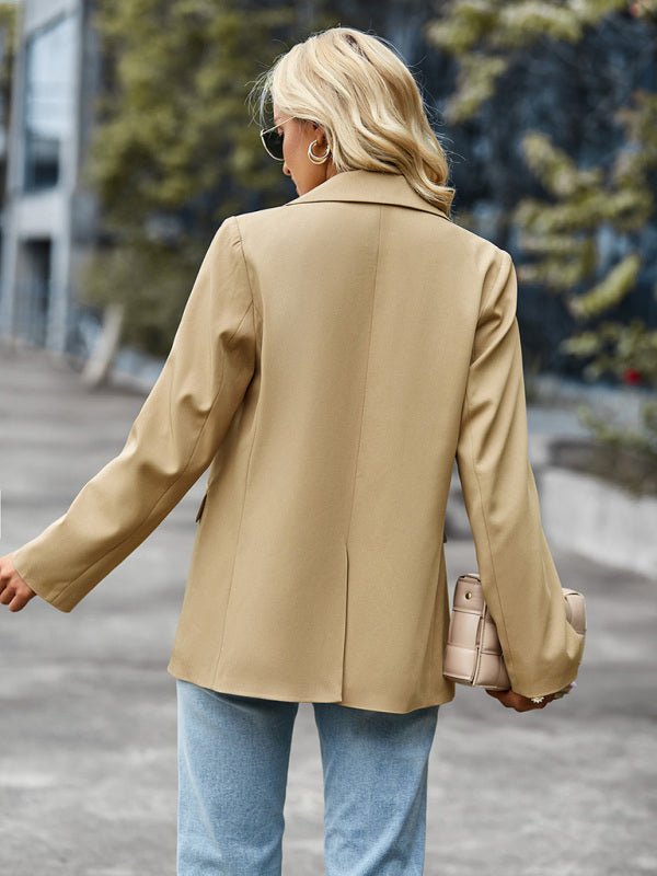 Women's casual long - sleeved small suit jacket - Outerwear