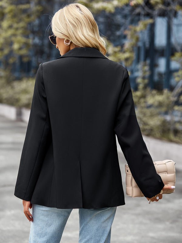 Women's casual long - sleeved small suit jacket - Outerwear