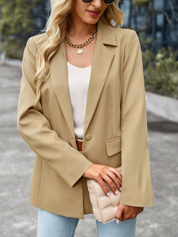 Women's casual long - sleeved small suit jacket - Outerwear