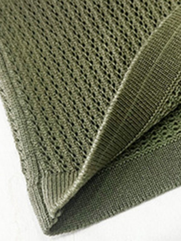 Women's casual solid color short - sleeved sweater two - piece set - Short Suit