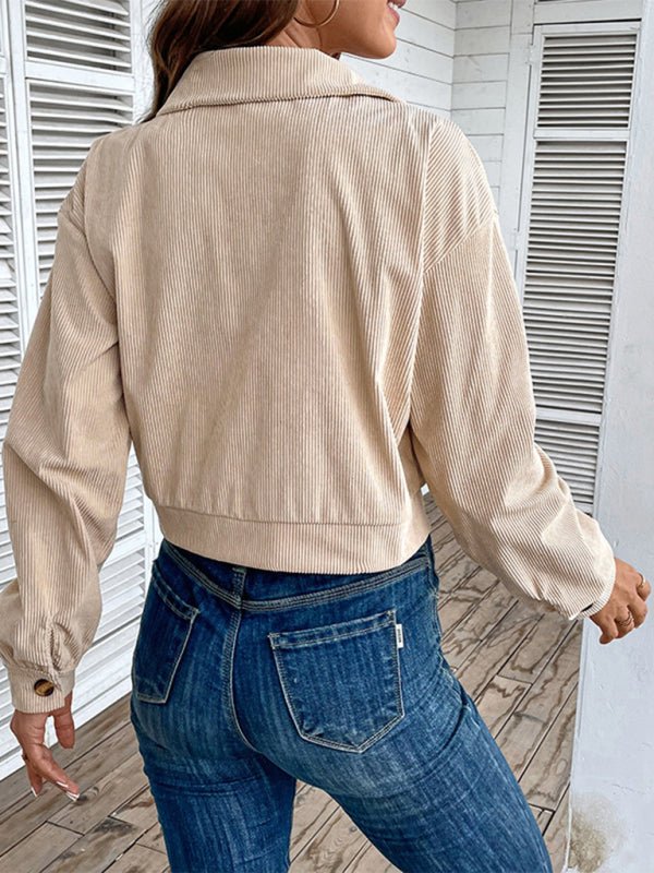 Women's Color Block Plaid Short Jacket - Outerwear