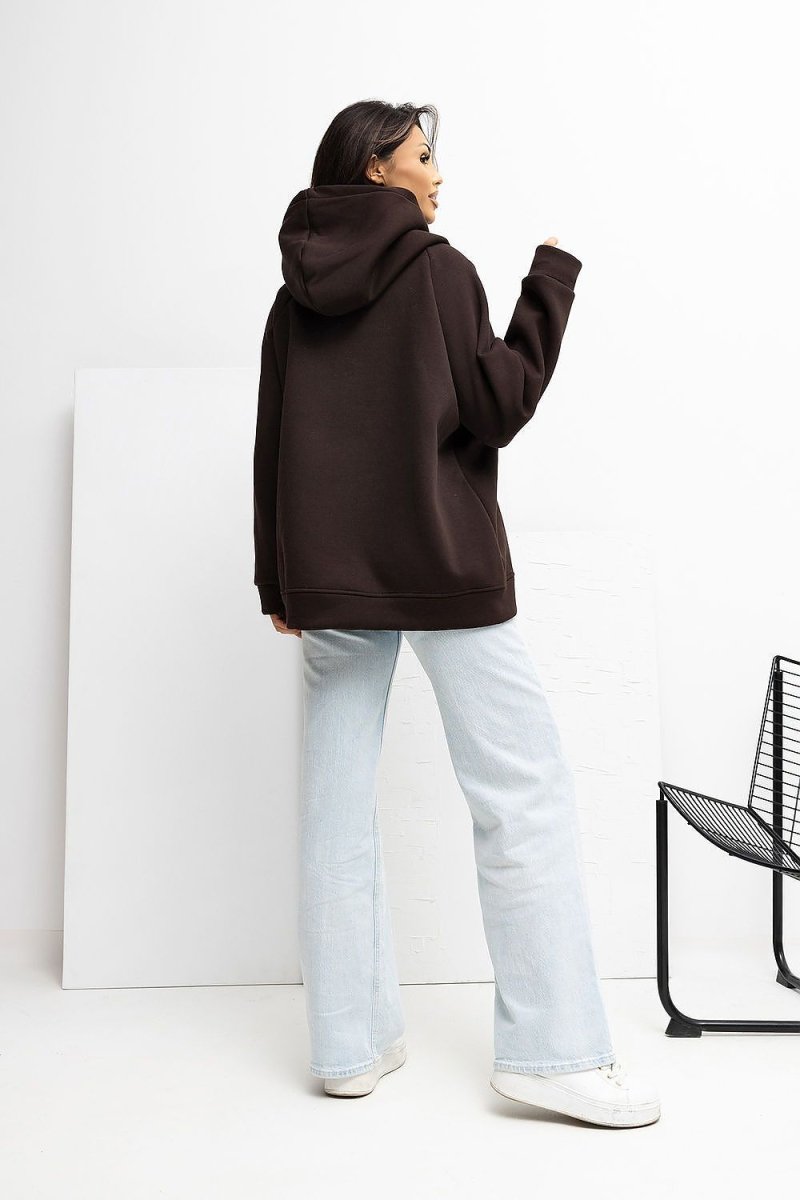 Women's Cotton Blend Hoodie with Kangaroo Pocket - 