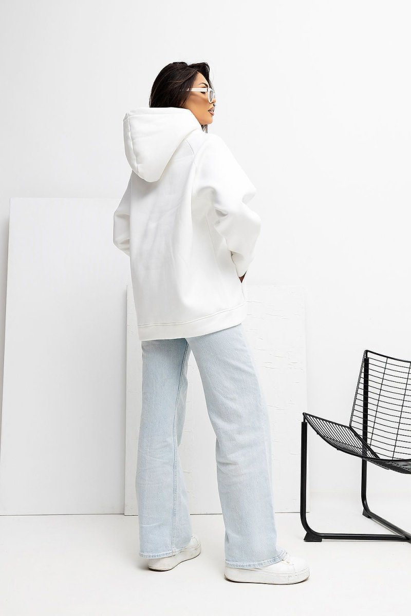 Women's Cotton Blend Hoodie with Kangaroo Pocket - 
