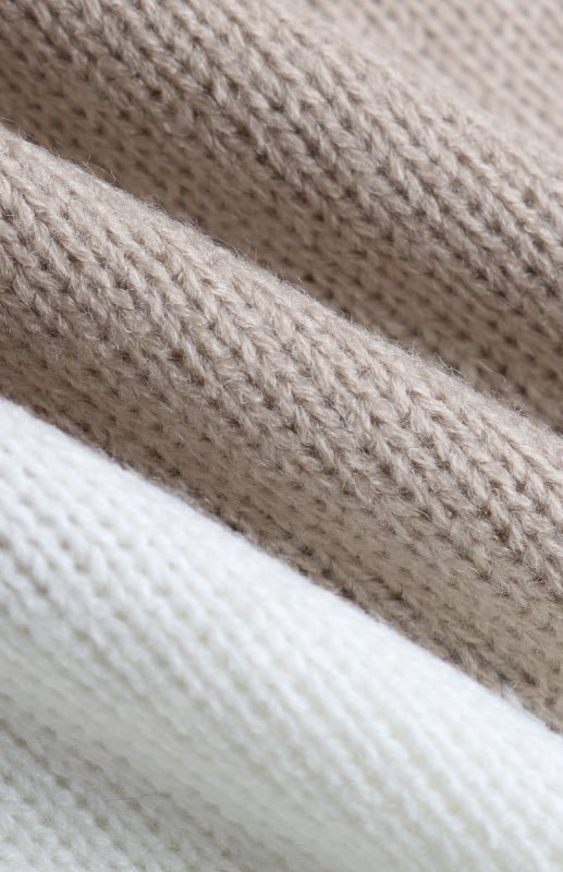 Women's Crew Neck Colorblock Pullover Sweater - Outerwear