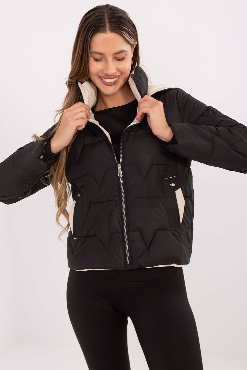 Women's Detachable Hood Down Jacket - 