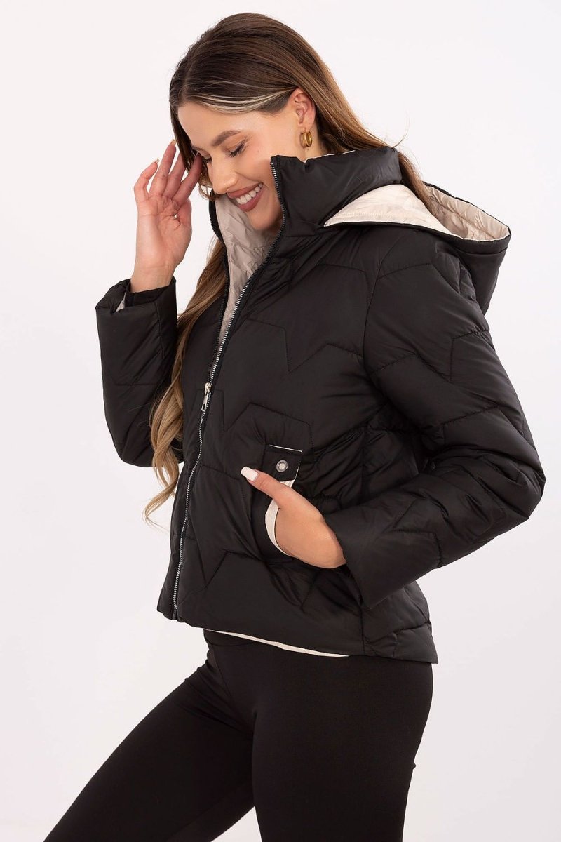 Women's Detachable Hood Down Jacket - 
