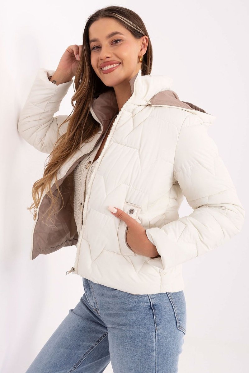 Women's Detachable Hood Down Jacket - 