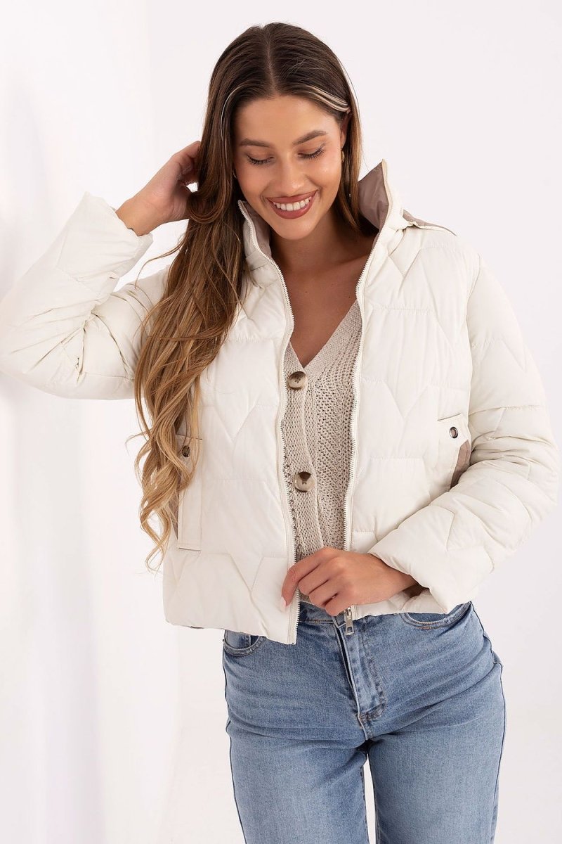 Women's Detachable Hood Down Jacket - 