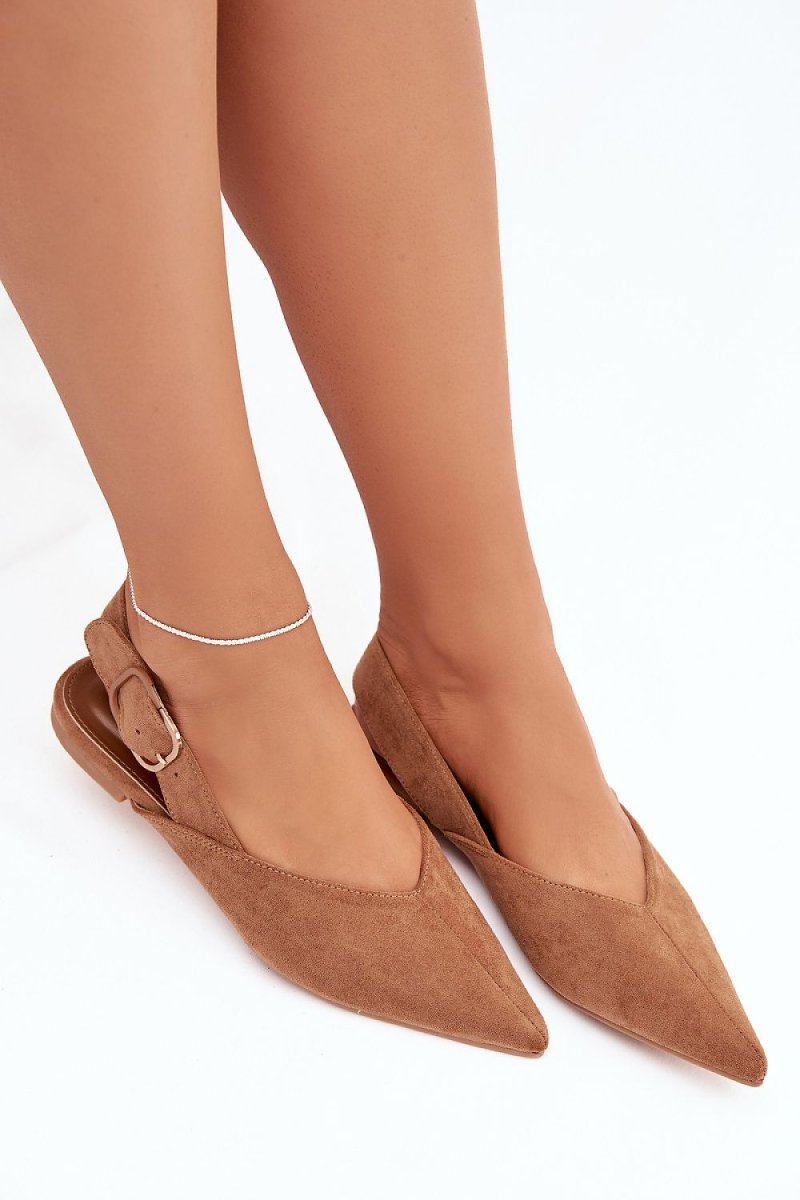 Women's Eco Suede Pointed Ballet Flats - 