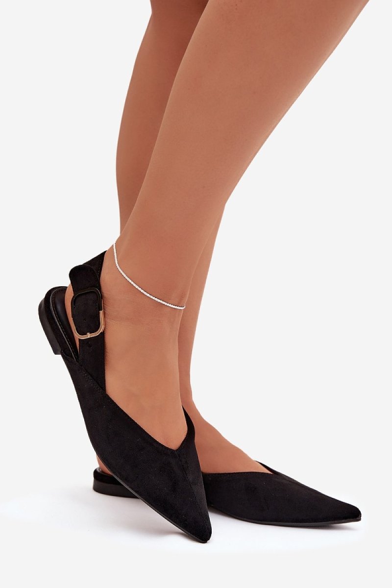 Women's Eco Suede Pointed Ballet Flats - 