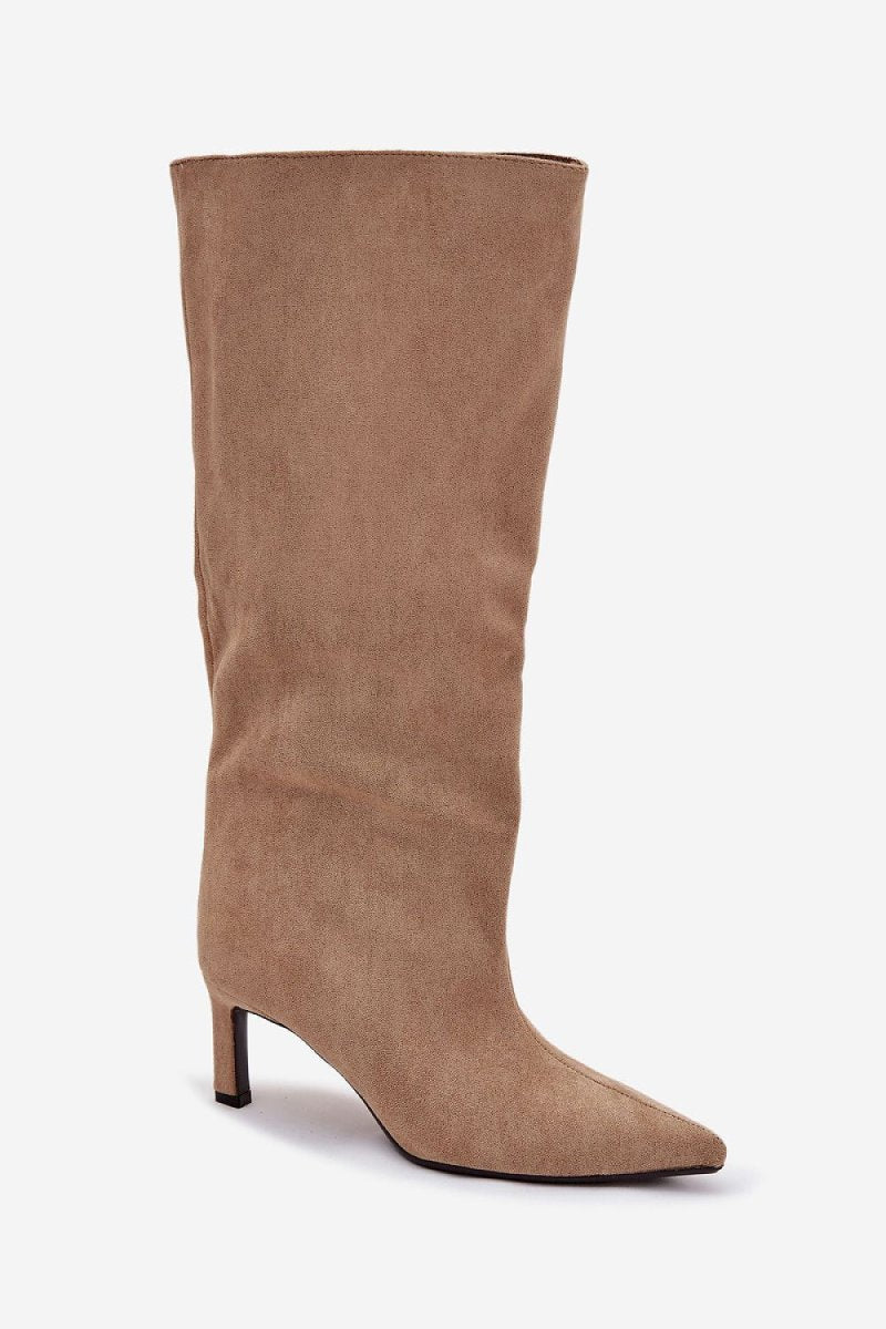 Women's Eco Suede Stiletto Heel Boots - 