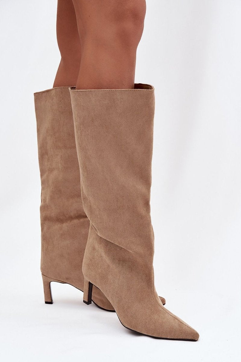 Women's Eco Suede Stiletto Heel Boots - 