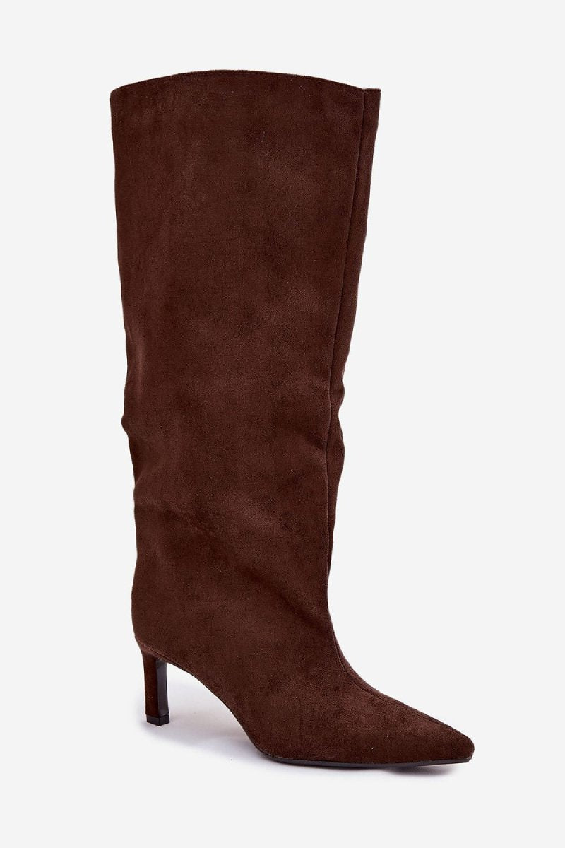 Women's Eco Suede Stiletto Heel Boots - 