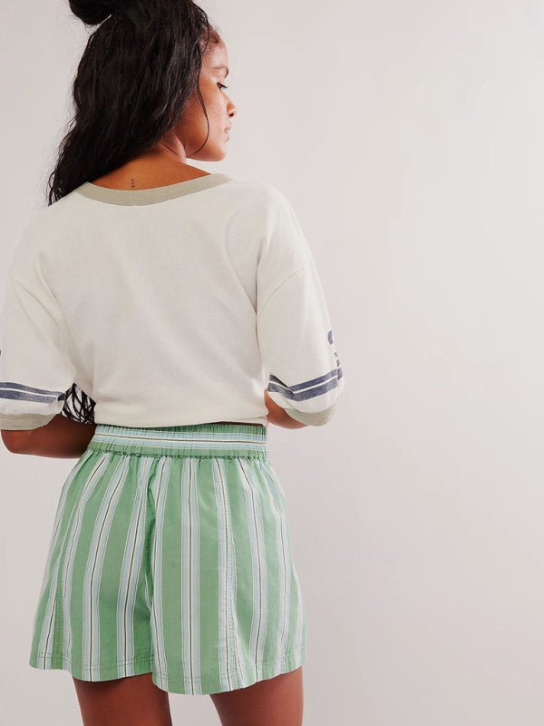 Women's Fashion Striped Casual Shorts - Bottoms