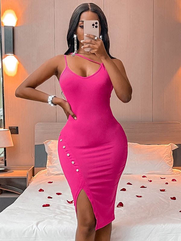 Women's fashion suspender backless sexy dress - Nightout dress