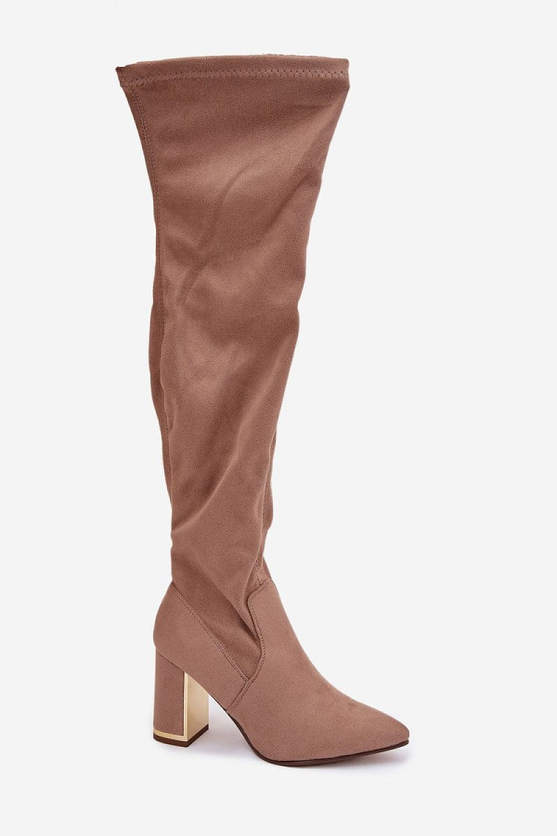 Women's Faux Suede Knee - High Boots - 