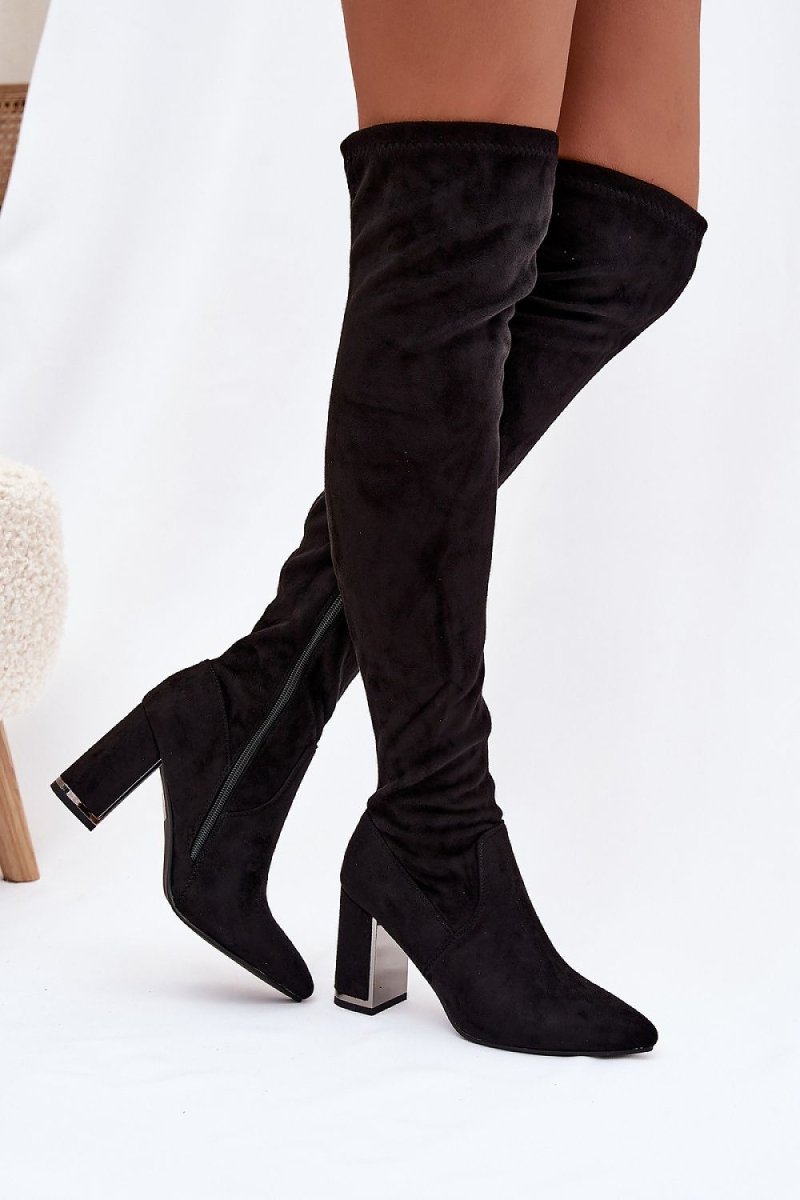 Women's Faux Suede Knee - High Boots - 