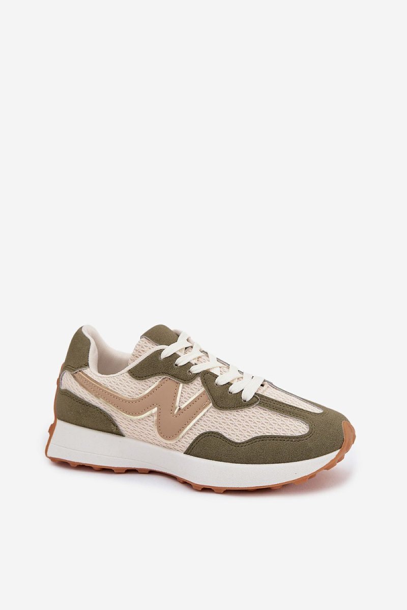 Women's Green Sport Shoes with Lace - Up Closure - 