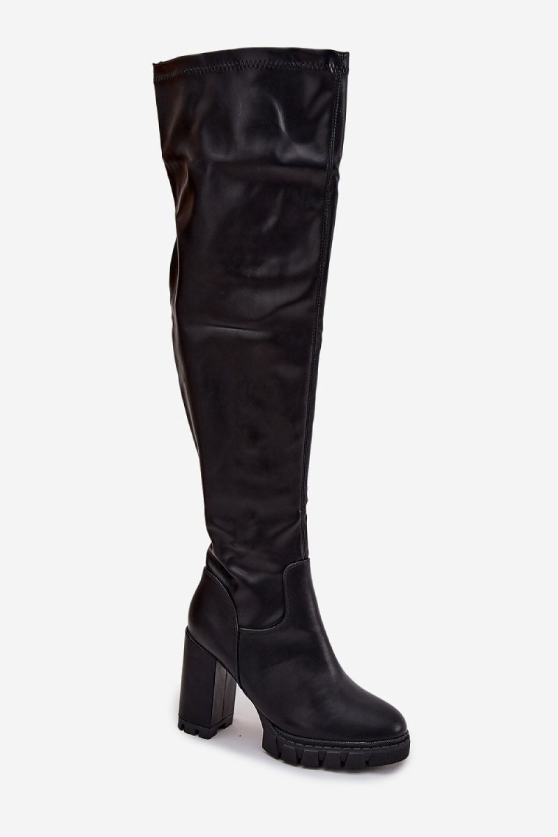 Women's High Heel Over - the - Knee Boots - 