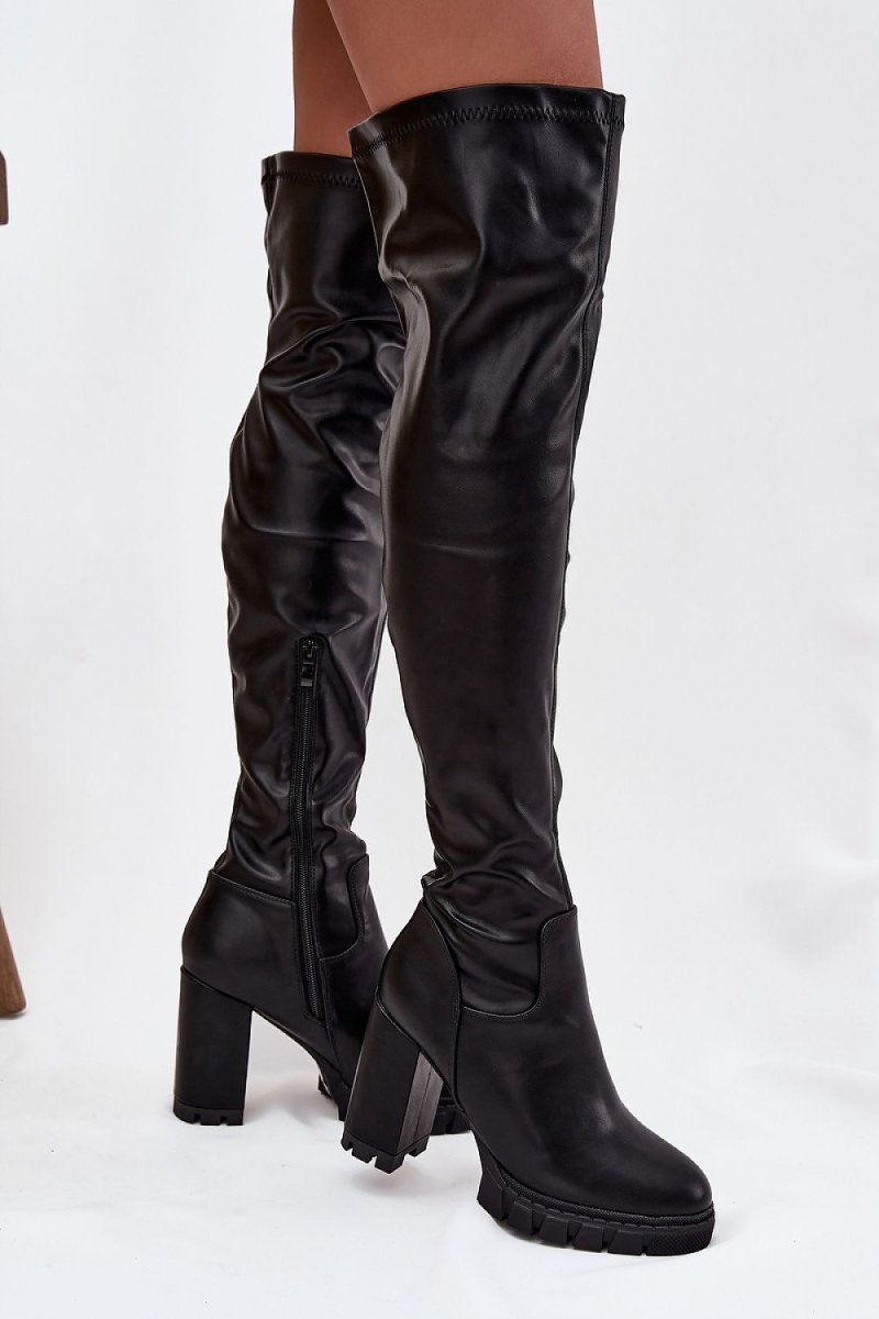 Women's High Heel Over - the - Knee Boots - 
